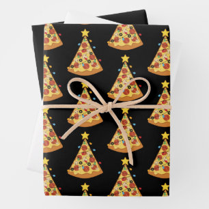 Kerstpizza Liefhebber Vakantiediner Kerstnacht  Inpakpapier Vel