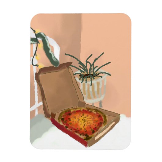 kerstpizza magneet (Verticaal)