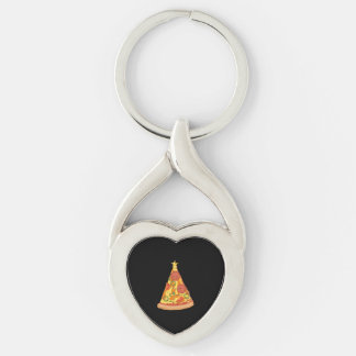 kerstpizza sleutelhanger