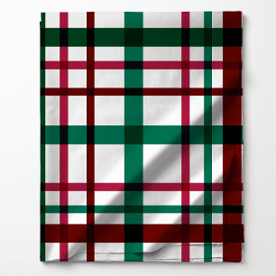 Kerstplaid in rood en groen patroon stof