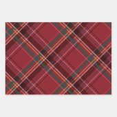 Kerstplaid kleurrijke coördinerende vakantie inpakpapier vel (Voorkant 2)