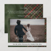 Kerstplaid Merrily Ever After foto Dank u Briefkaart (Voorkant / Achterkant)