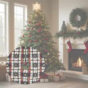 Kerstplaid met sterren en pijlen kerstboom rok