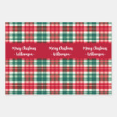 Kerstplaids Douanenaam Drie Variety Set Inpakpapier Vel (Voorkant 2)