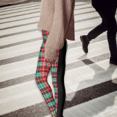 Kerstplaids Tartan Black Side Seams Leggings