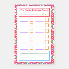 Kerstplan notities Rode Groene Feestelijke Planner Post-it® Notes
