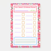 Kerstplan notities Rode Groene Kerst Feestelijke P Post-it® Notes (Voorkant)