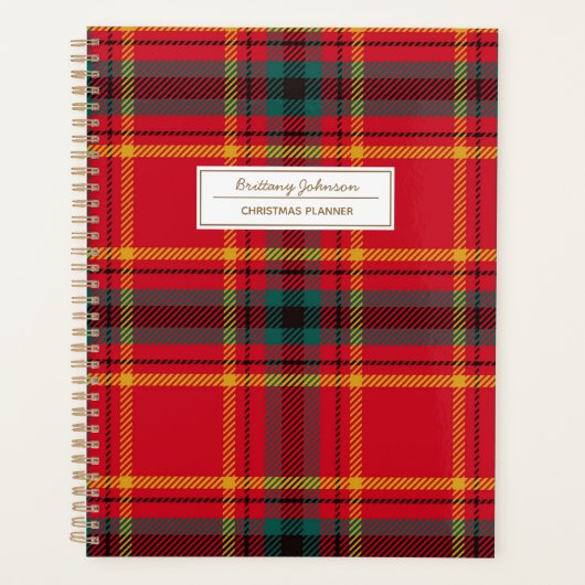 Kerstplanner met naam en onderwerp planner (Voorkant)