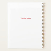 Kerstplanner met naam planner (Achterkant)