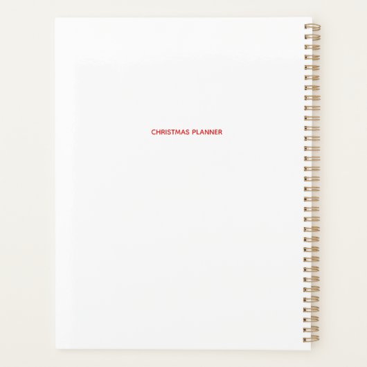 Kerstplanner met naam planner (Achterkant)