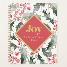 Kerstplanner Waterverf Holly & Berries Planner