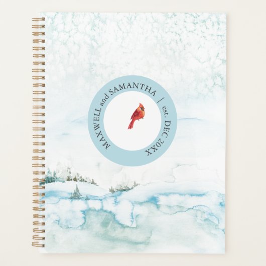 Kerstplanner Waterverf Winter Wonderland Planner (Voorkant)