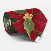 kerstplanten overvloedig tie stropdas (Opgerold)