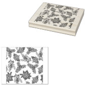 Kerstplanten patroon rubberstempel (Gestempeld)