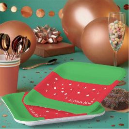 Kerstplaten met Joyeux Noes Papieren Bordje
