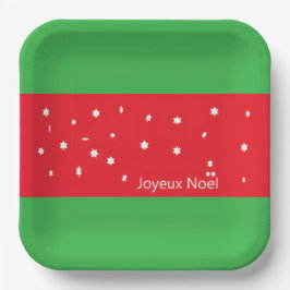 Kerstplaten met Joyeux Noes Papieren Bordje