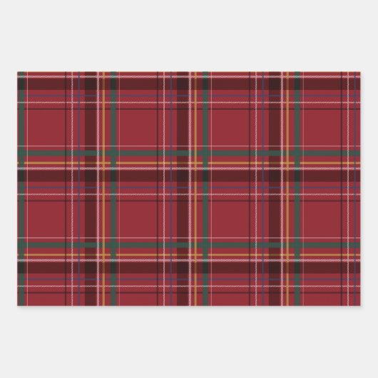 Kerstplein coördinerend rood marjoen inpakpapier vel (Voorkant 2)