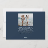 Kerstplein één foto klassieke marine feestdagenkaart (Achterkant)