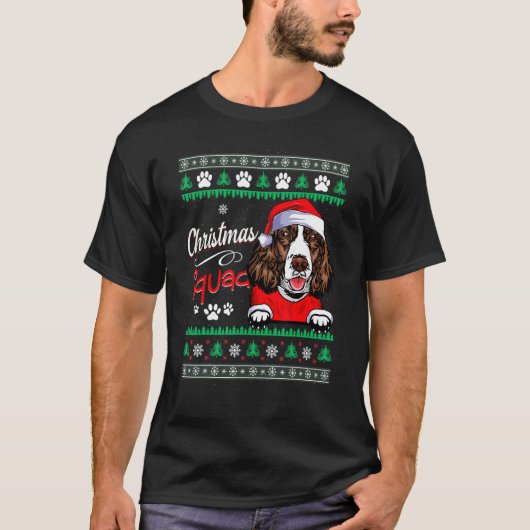 Kerstplein Engels Springer Spaniel Ugly Swea T-shirt (Voorkant)