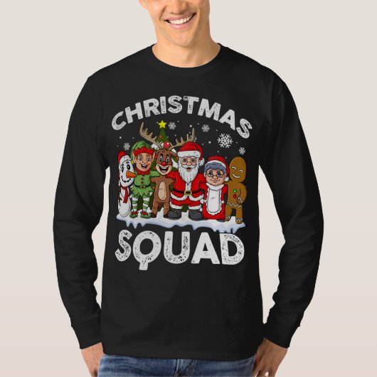 Kerstplein - kerstman - rendiertje Elf Snowman Fun T-shirt (Voorkant)