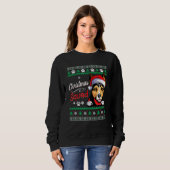 Kerstplein met hond Rat Terrier Ugly Kerstmis Swe Trui (Voorkant volledig)