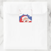 Kerstplein Stickers Santa zegt personaliseren (Tas)