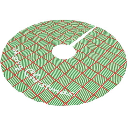 Kerstpleinen Groen in rood Kerstboom Rok (Gekanteld)