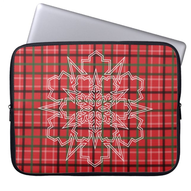 Kerstpleister Laptop Sleeve (Voorkant)