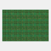 Kerstpleistergroen goud elegant traditioneel inpakpapier vel (Voorkant)