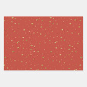 Kerstpleisters en sparkle Gold-trim Inpakpapier Vel (Voorkant 3)