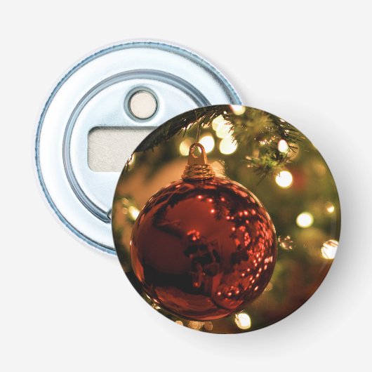 Kerstplezier Button Flesopener (Voorkant)