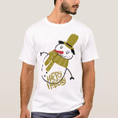 Kerstplezier en Speelse Snowman T-Shirt (Voorkant)