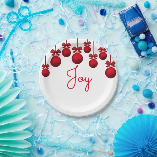 kerstplezier papieren bordje (Feest)