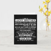 Kerstplezier voor broer van zus 1 kaart (Gele Bloem)