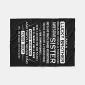 Kerstplezier voor broer van zus Ik heb geluk Fleece Deken (Voorkant (Horizontaal))