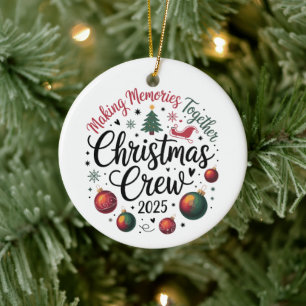 Kerstploeg 2025 Matching Familie Groep Kerstmis Keramisch Ornament