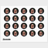 Kerstploeg Bouwtrucks Graafmachines San Ronde Sticker (Vel)
