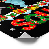 Kerstploeg Drie Kerstman Rendier Elf Manatees Poster (Hoek)