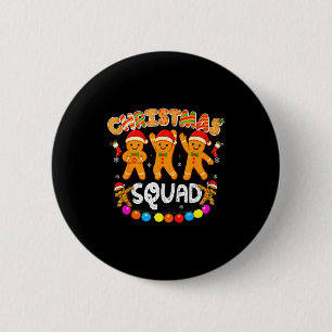 Kerstploeg Grappige Kerst Gingerbread Familie Matc Ronde Button 5,7 Cm