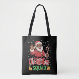 Kerstploeg Kerstman Afro Man Trots Zwart Afrikaans Tote Bag
