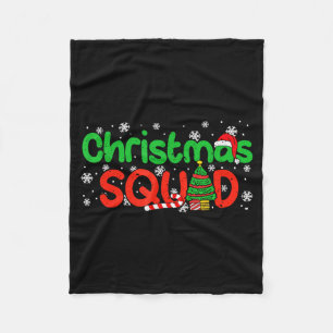 Kerstploeg Kerstman Dabbing Elf Familie Matching Fleece Deken