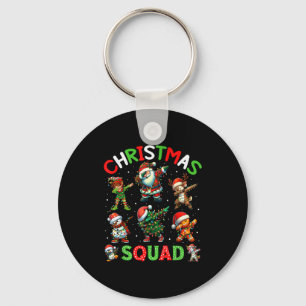 Kerstploeg Kerstman Dabbing Elf Familie Matching  Sleutelhanger