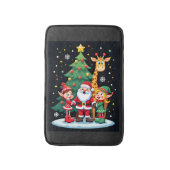 Kerstploeg Kerstman Giraffe Elf Dabbing Matching Badmat (Voorkant Verticaal)