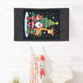 Kerstploeg Kerstman Giraffe Elf Dabbing Matching Spandoek (Insitu)