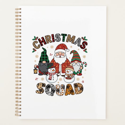 Kerstploeg Kerstman Kabouters Sneeuwmannen Luipaar Planner (Voorkant)