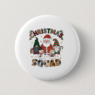 Kerstploeg Kerstman Kabouters Sneeuwmannen Luipaar Ronde Button 5,7 Cm