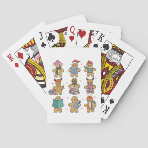 Kerstploeg Kerstman Peperkoek Verpleegkundige Team Pokerkaarten