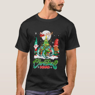 Kerstploeg Kerstman Rendier Drie Kerstzalm V T-shirt