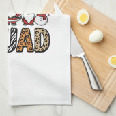 Kerstploeg Kerstman Sneeuwman Luipaardprint Ontwer Theedoek (Quarter Fold)