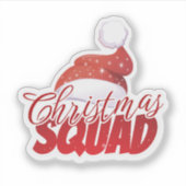 Kerstploeg Kerstmannenhoed Sticker (Voorkant)